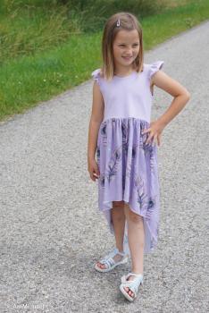 Preview: Viskose Feathers Rosa/Lila auf Flieder von Christiane Zielinski by Swafing